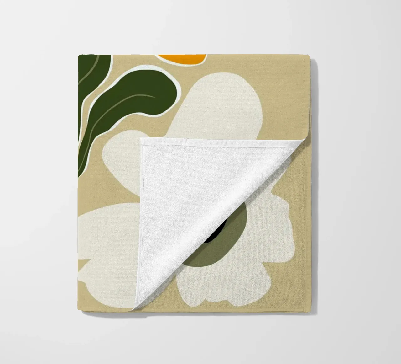 Bloomscape di metà secolo telo mare da Miho Art Studio