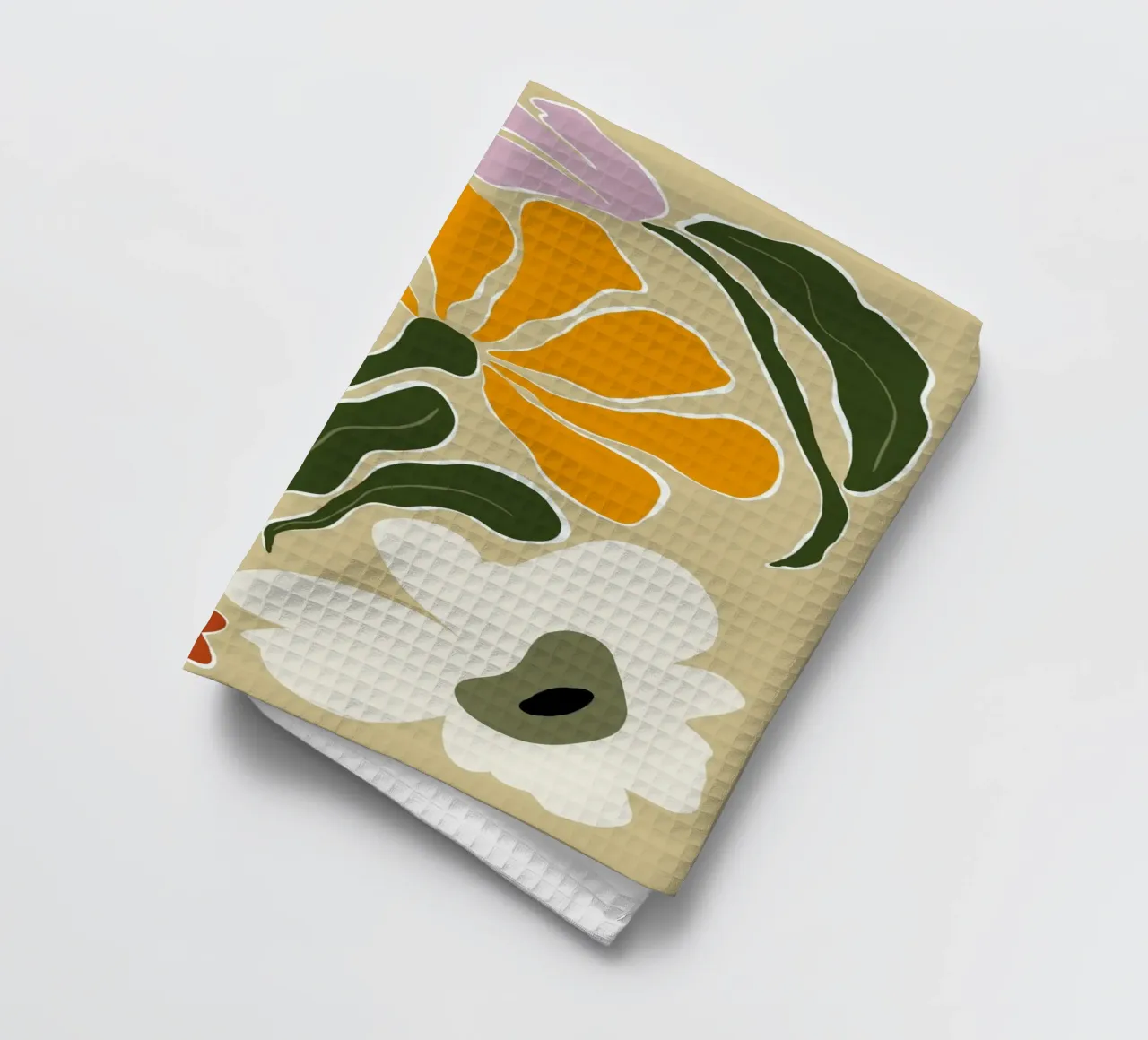 Bloomscape di metà secolo canovaccio da cucina da Miho Art Studio