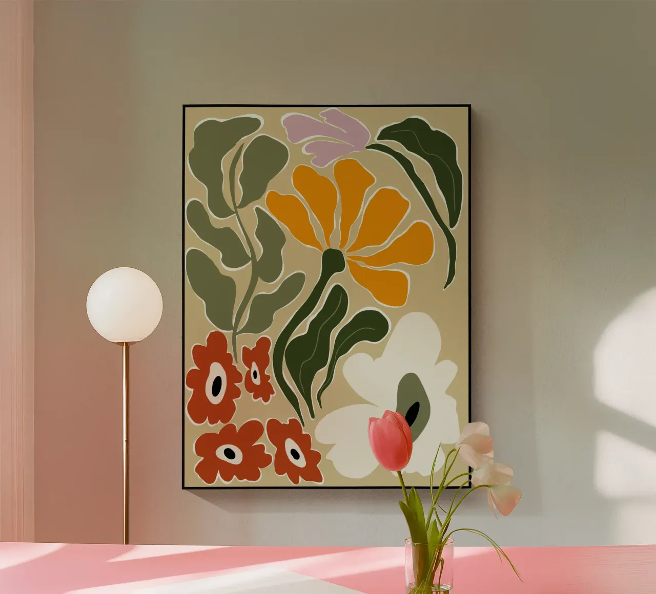 Bloomscape di metà secolo plexiglass da Miho Art Studio