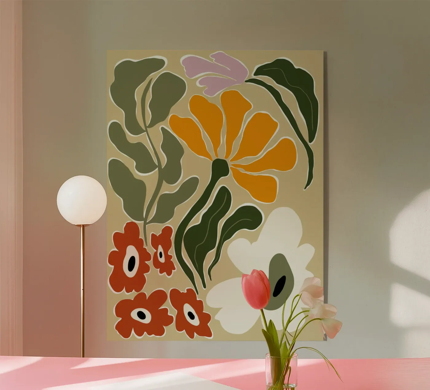 Bloomscape di metà secolo plexiglass da Miho Art Studio