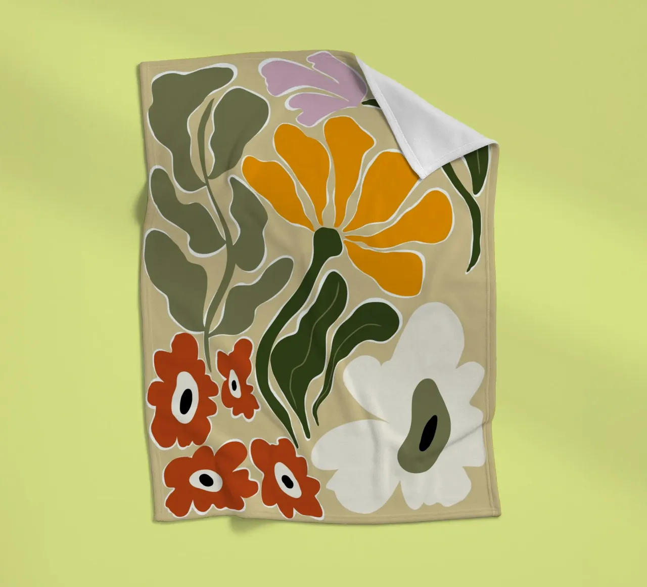 Bloomscape di metà secolo coperta in pile da Miho Art Studio