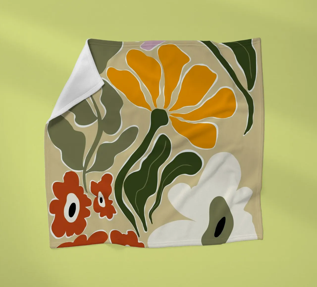 Bloomscape di metà secolo coperta in pile da Miho Art Studio