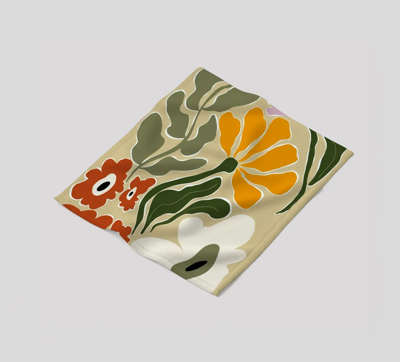 Bloomscape di metà secolo coperta in pile da Miho Art Studio