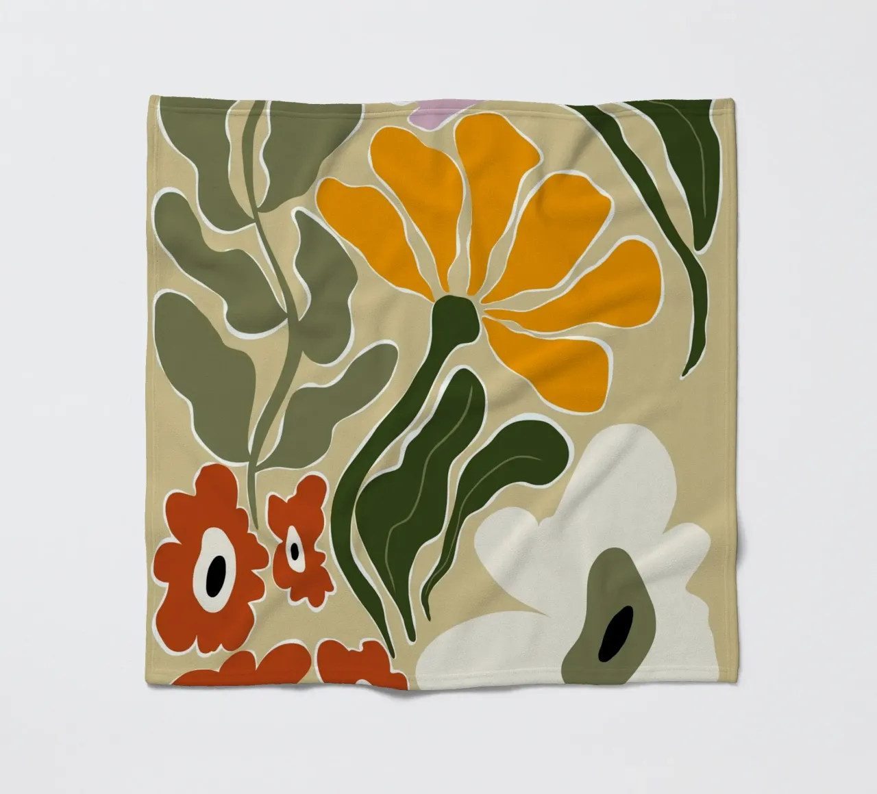 Bloomscape di metà secolo coperta in pile da Miho Art Studio