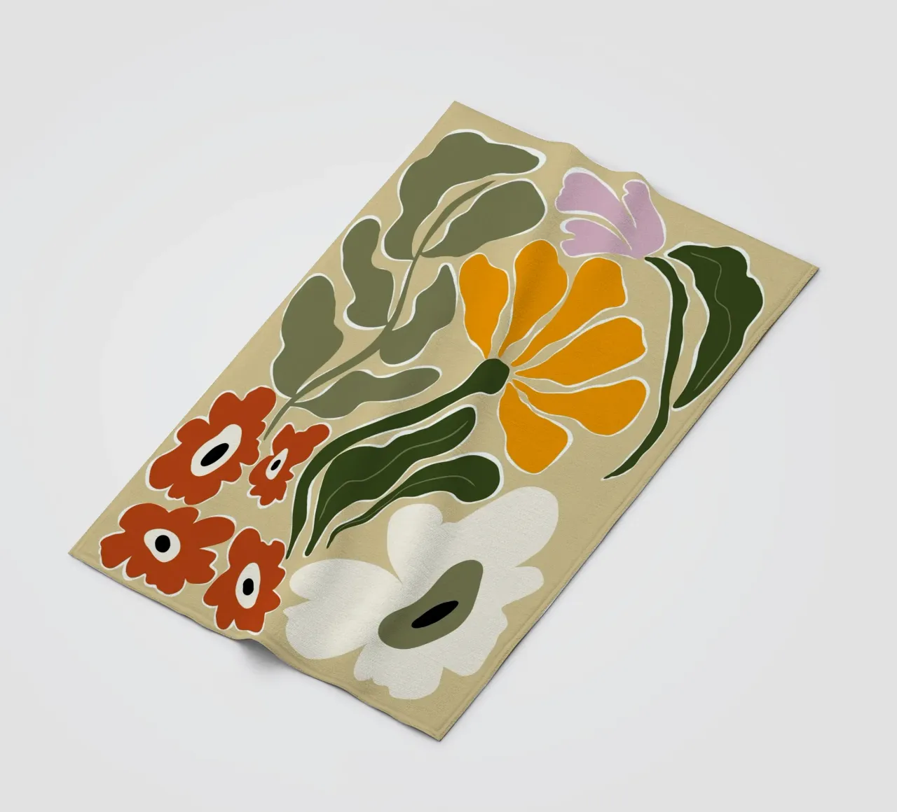 Bloomscape di metà secolo coperta in pile da Miho Art Studio