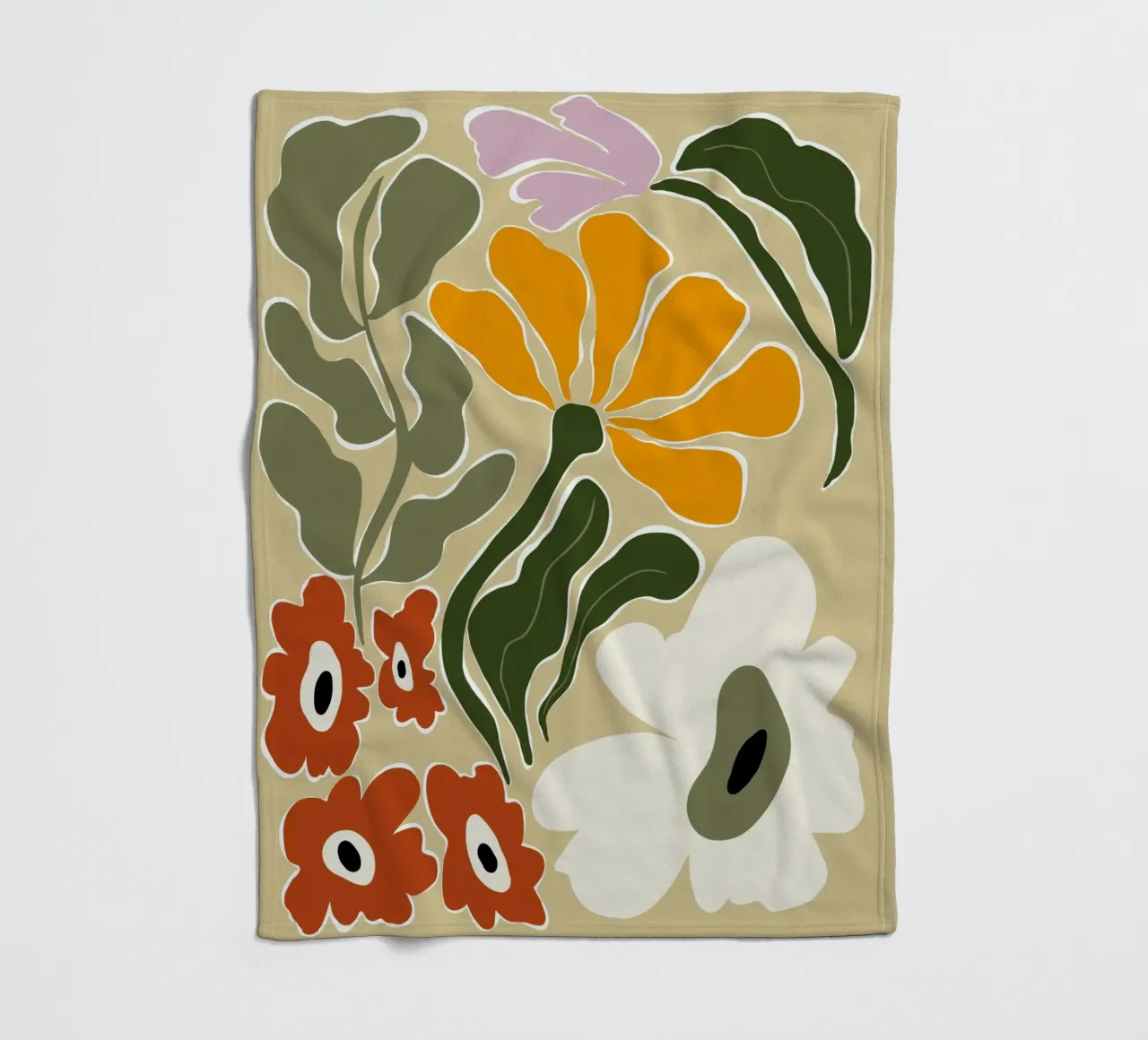 Bloomscape di metà secolo coperta in pile da Miho Art Studio