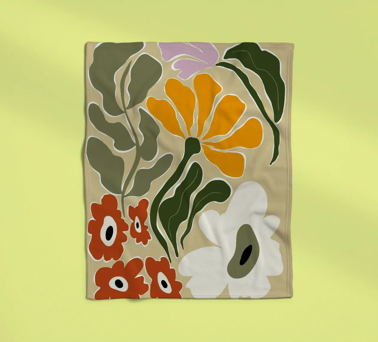 Bloomscape di metà secolo coperta in pile da Miho Art Studio