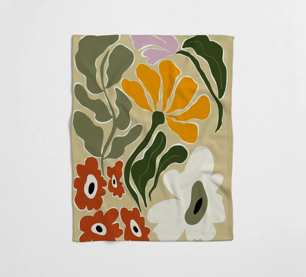 Bloomscape di metà secolo coperta in pile da Miho Art Studio