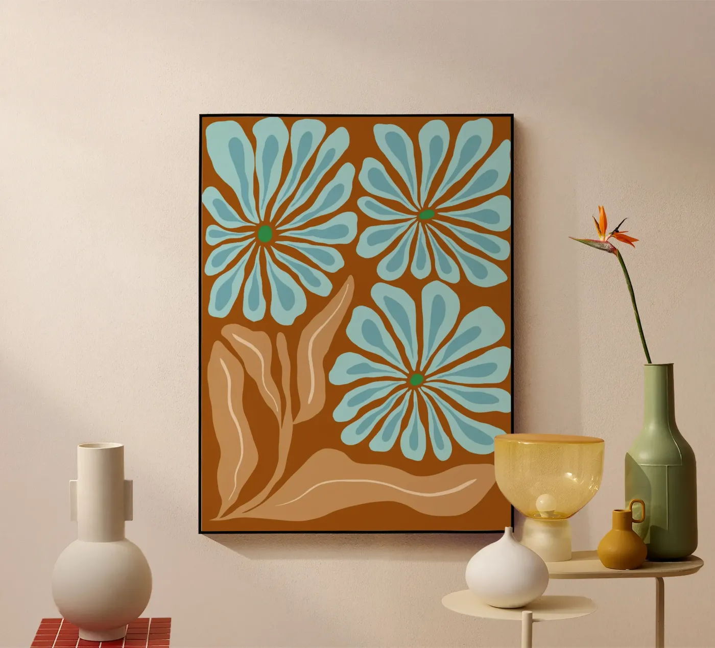 Fiori d'ambra plexiglass da Miho Art Studio