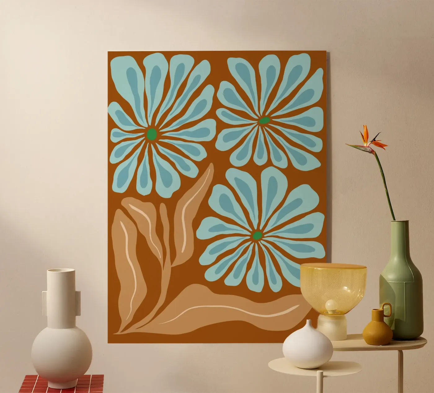 Fiori d'ambra plexiglass da Miho Art Studio