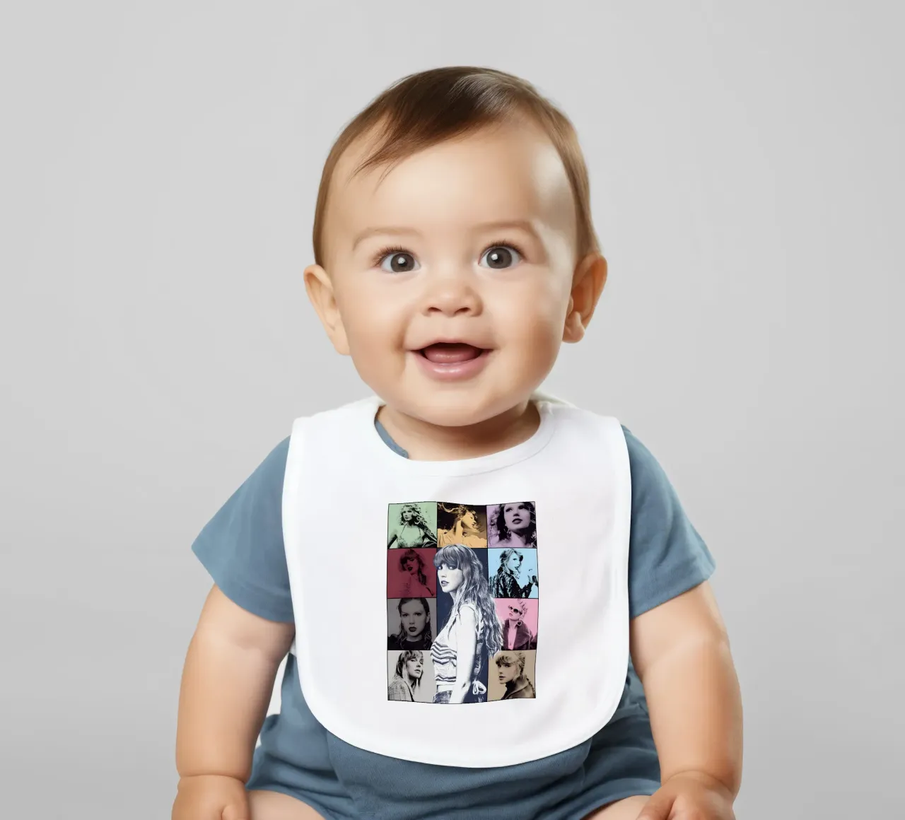 Collage gierzwaluwen Vector baby slabbetje van Home Band Shop