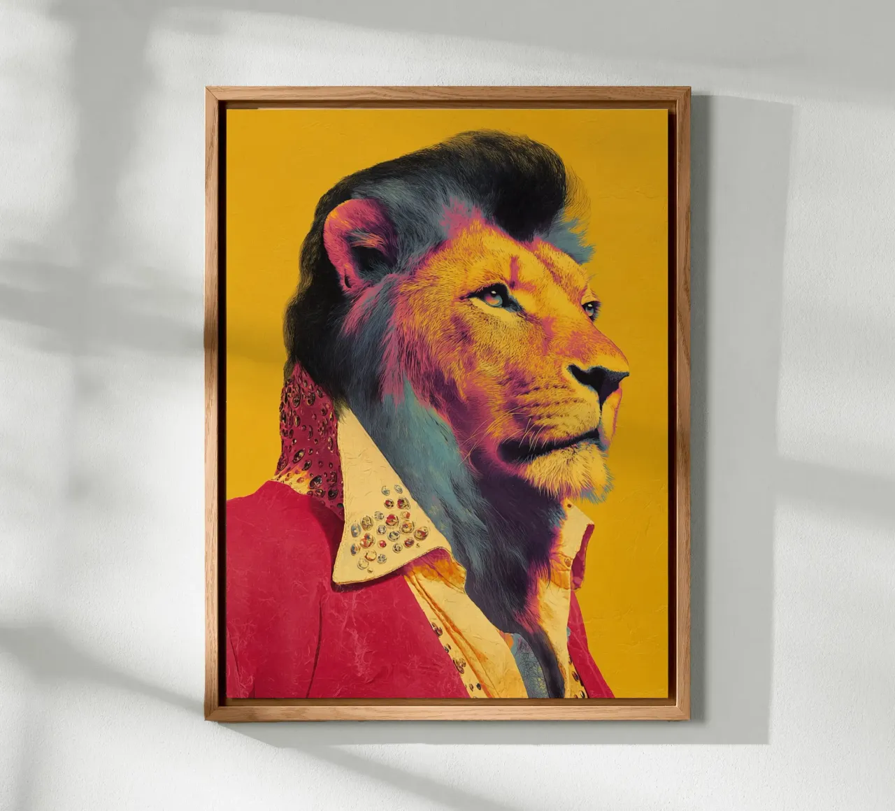 Elvis con un look da leone alluminio dibond da Carinaprint