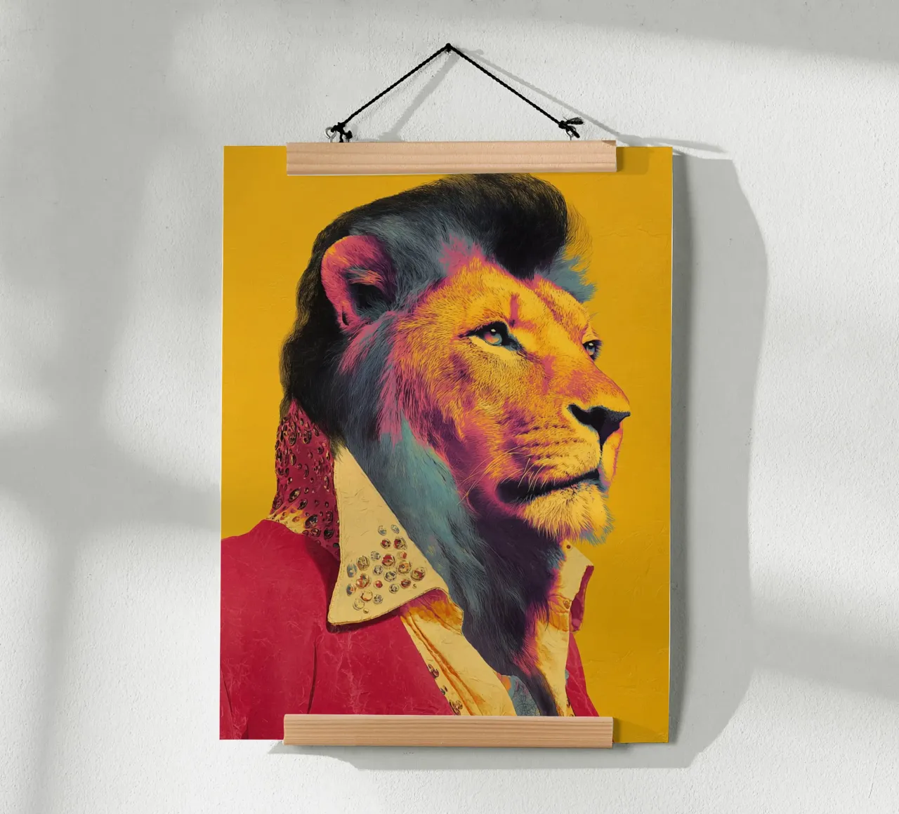 Elvis con un look da leone poster da Carinaprint