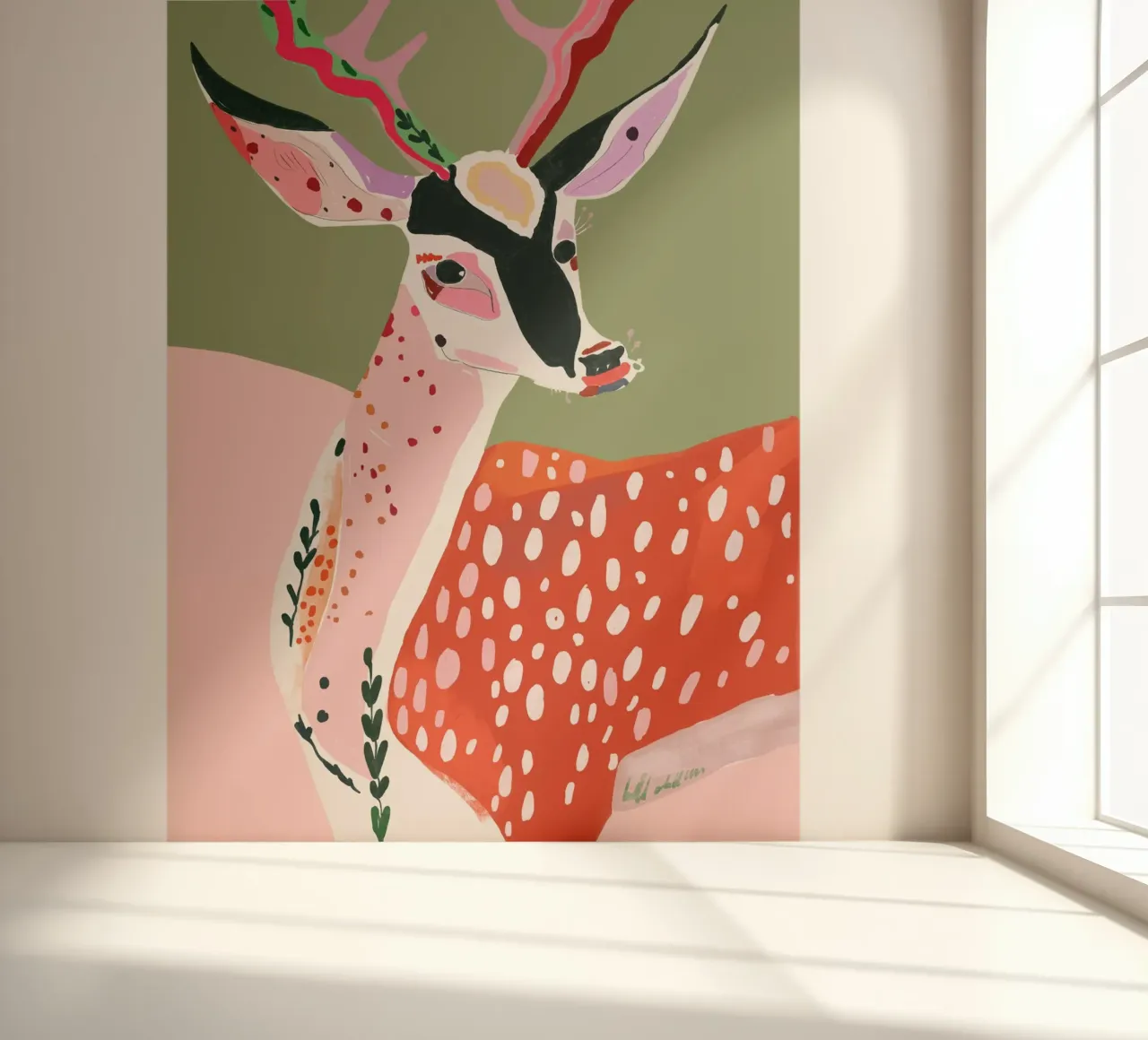 Cerf enchanté papier peint photo de ArtsySesta