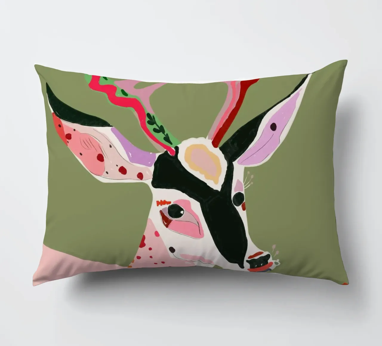 Enchanted Deer decorative cushion by ArtsySesta