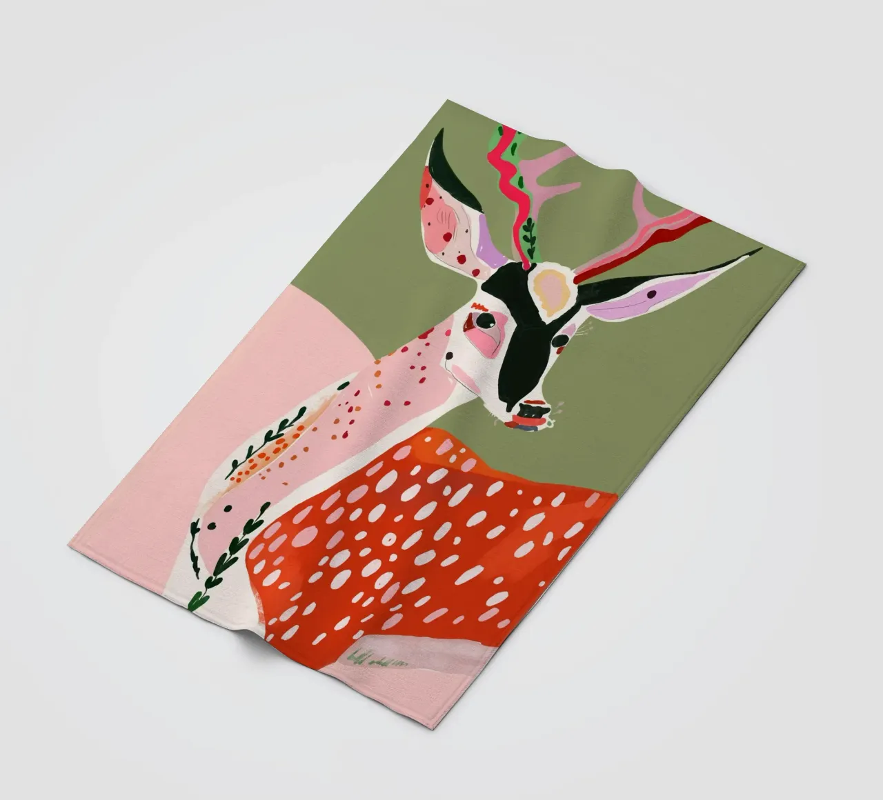 Verzauberte Hirsche Fleecedecke von ArtsySesta