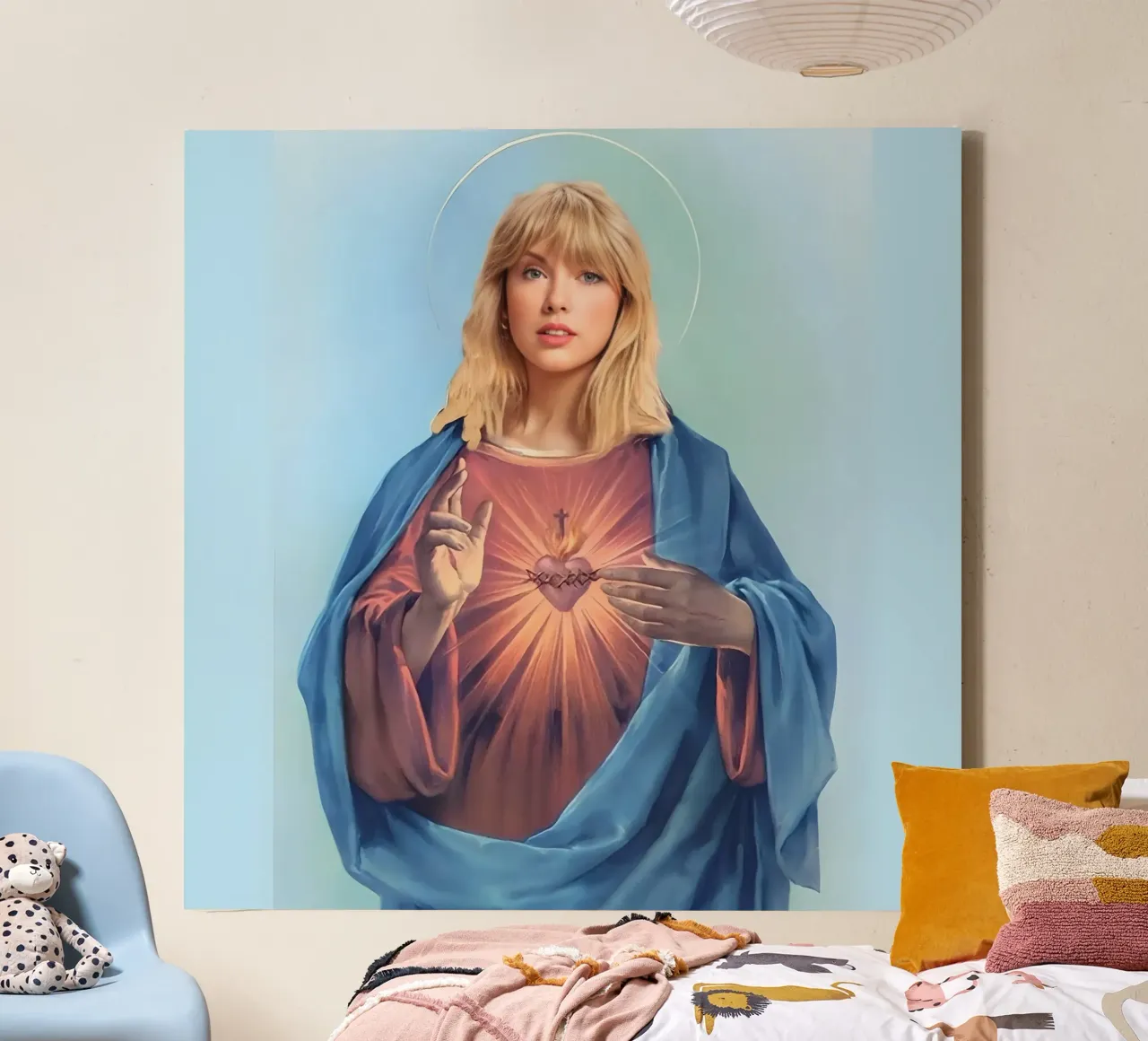 Jesus Parodi Gierzwaluwen canvas van Home Band Shop