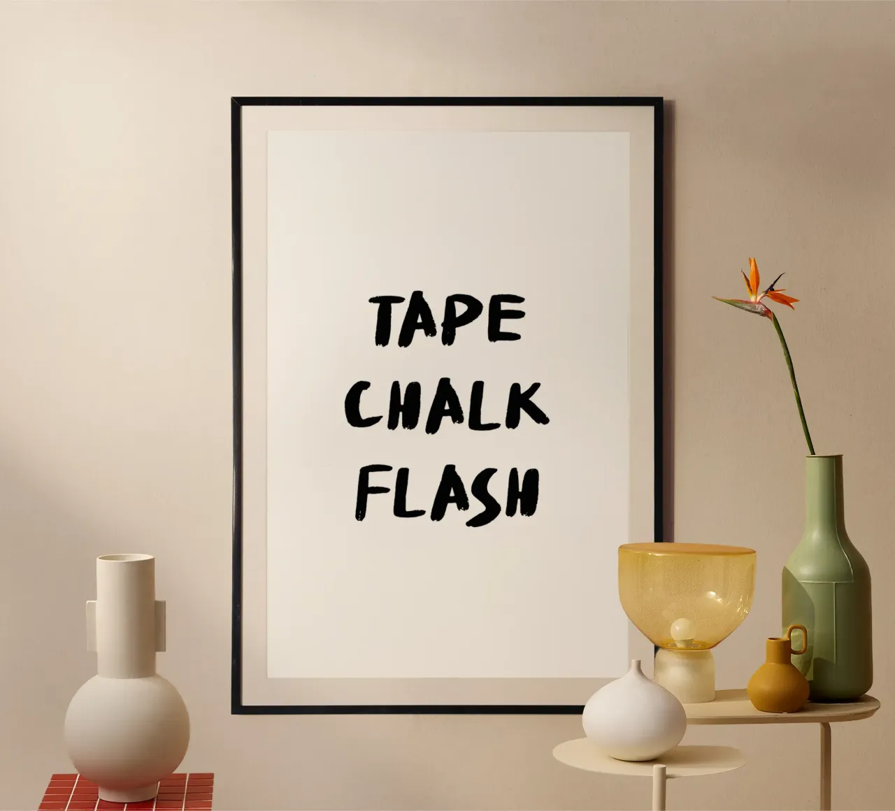 Chalk Tape Flash - Boulder Sprüche poster con marco de aluminio de boulderquotes