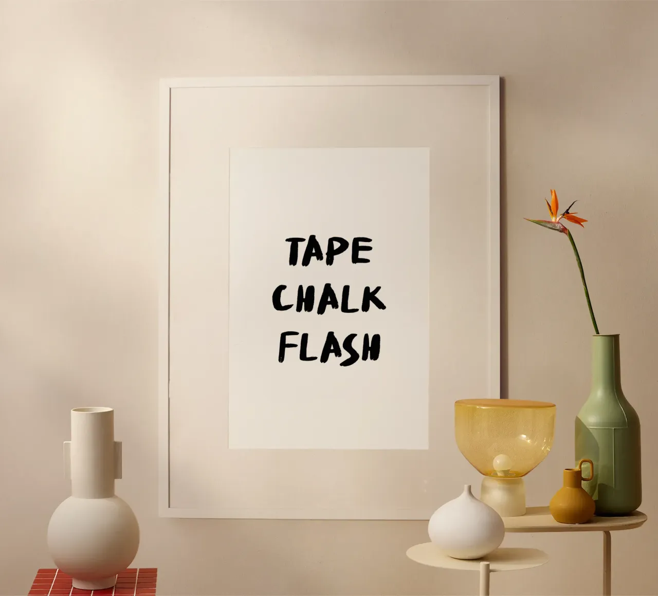 Chalk Tape Flash - Boulder Sprüche poster con marco de aluminio de boulderquotes