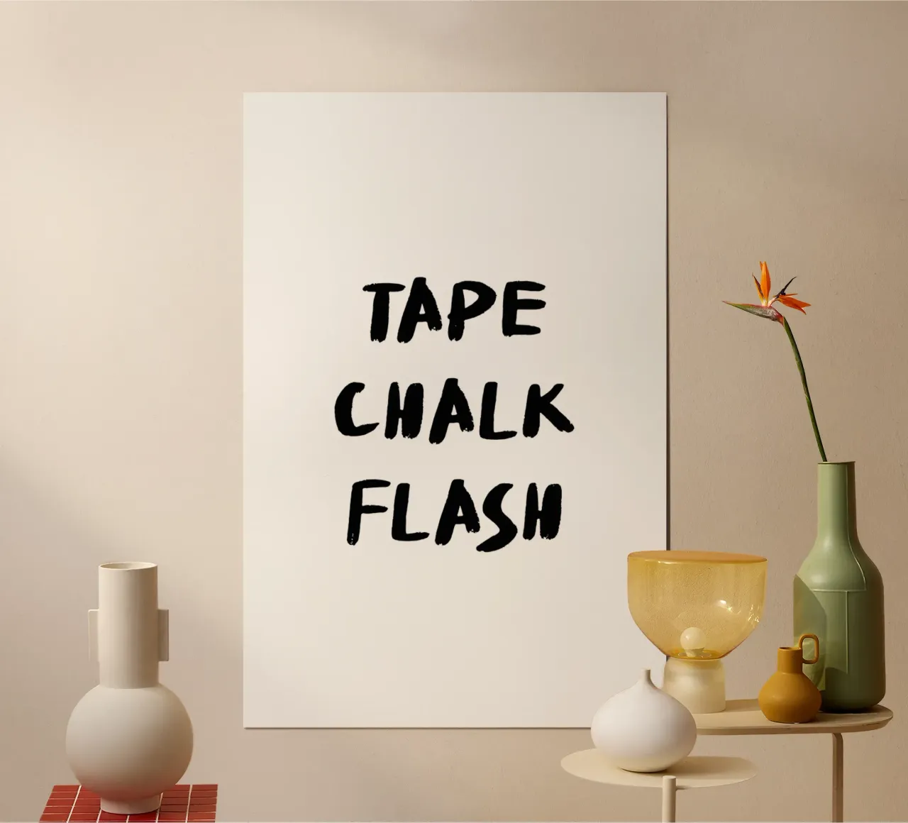 Chalk Tape Flash - Boulder Sprüche poster con marco de aluminio de boulderquotes