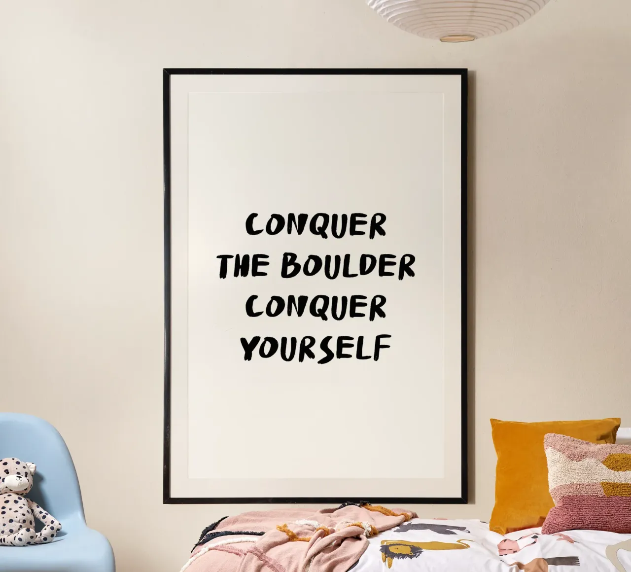 Conquer The Boulder - Boulder Spruch carta hahnemühle da boulderquotes