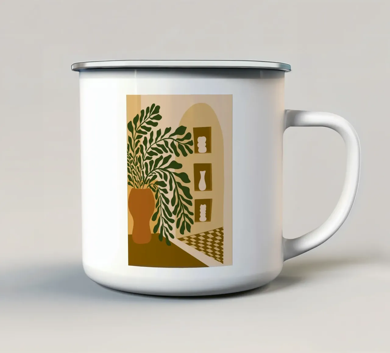 Natura morta 2 tazza in smalto da Miho Art Studio