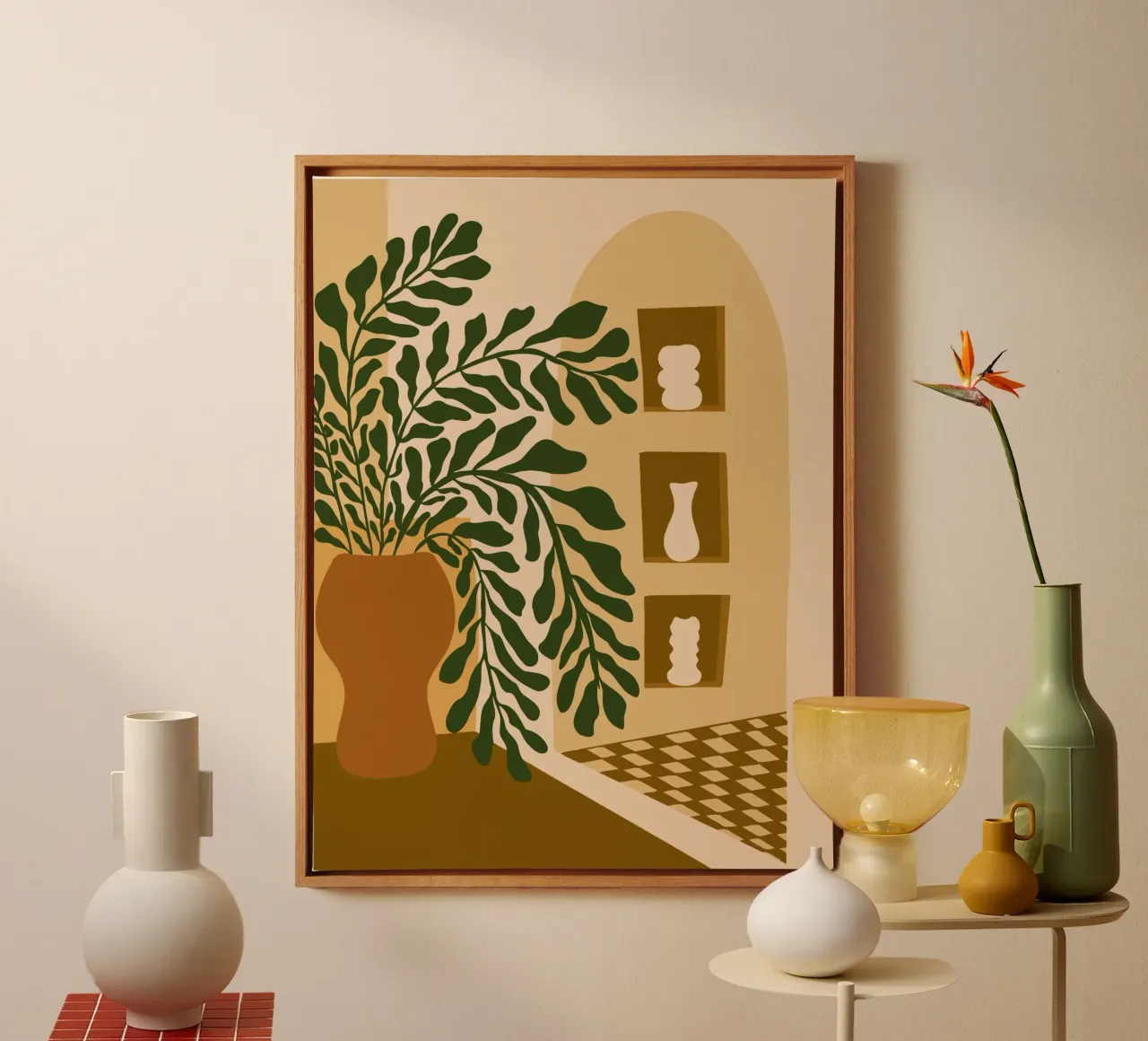 Stilleven 2 canvas met Baklijst van Miho Art Studio