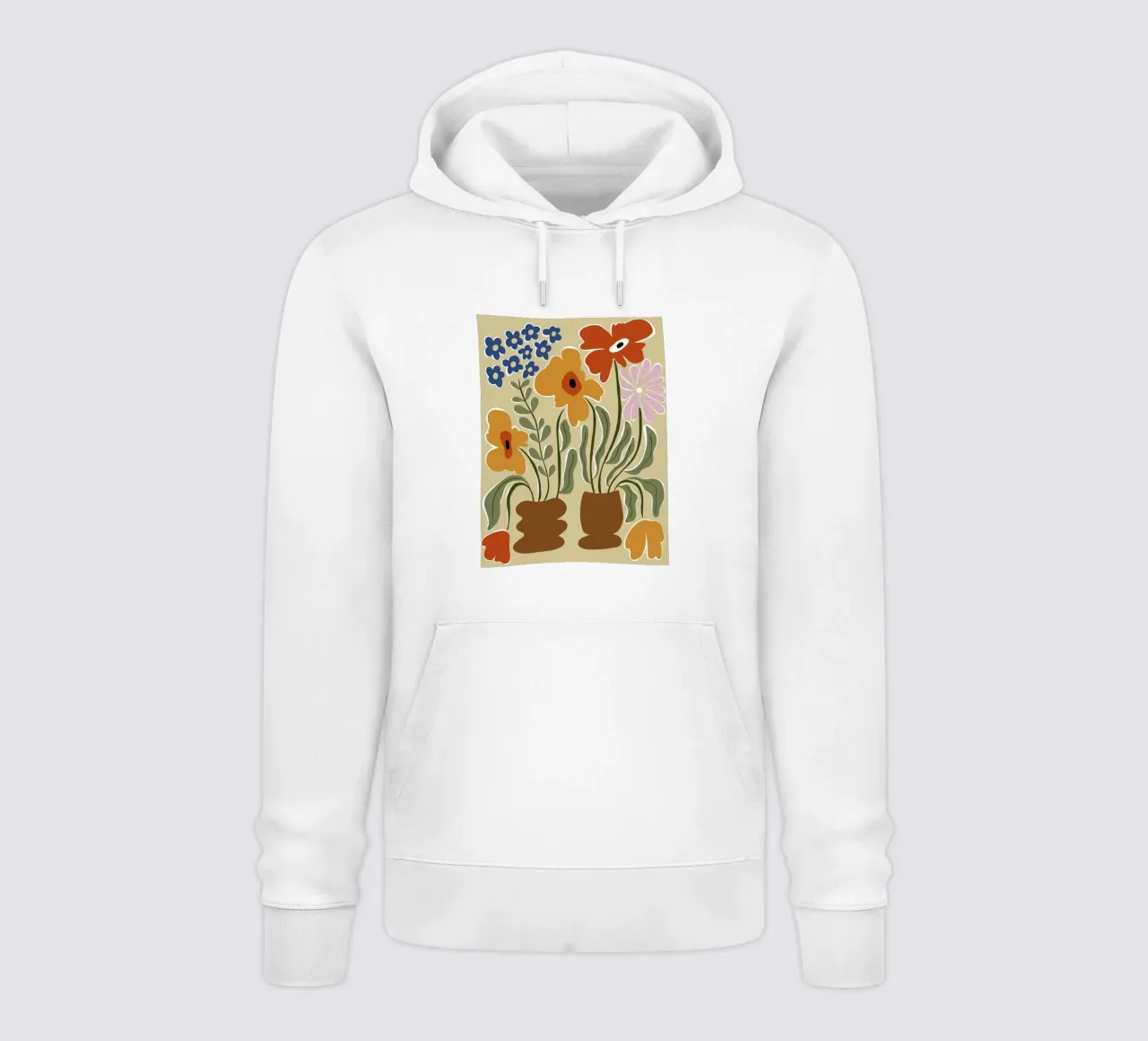 Colore classico in fiore felpa con cappuccio da Miho Art Studio