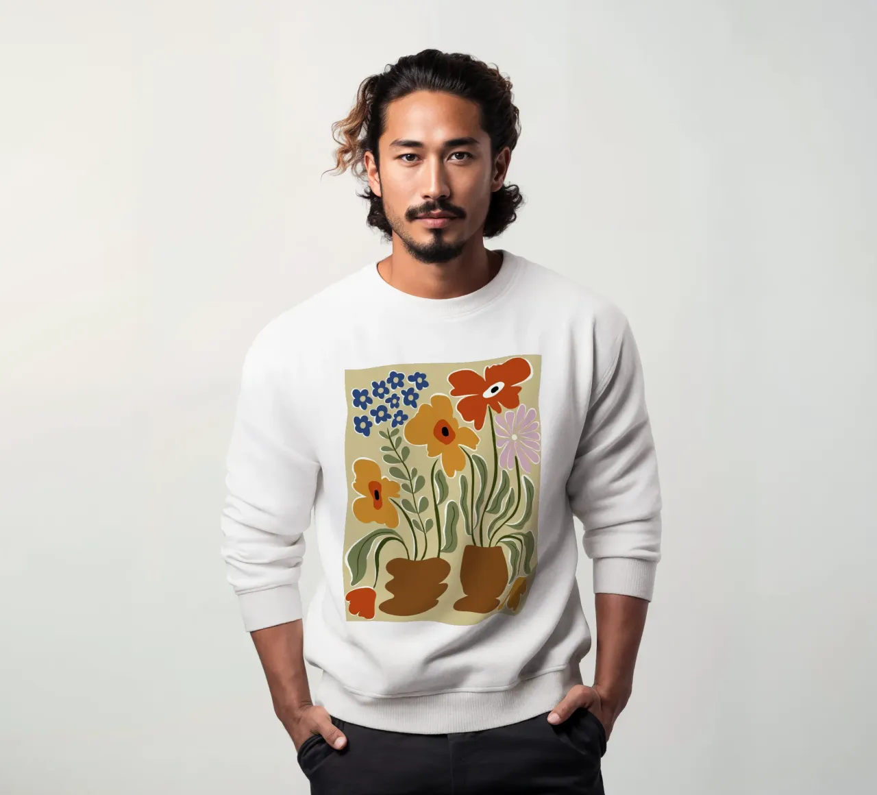Colore classico in fiore felpa da Miho Art Studio