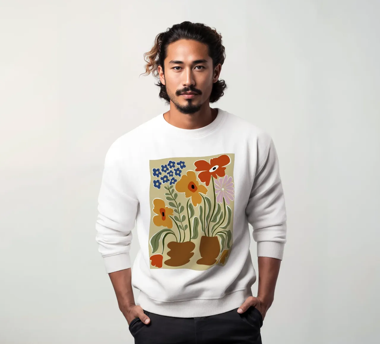 Colore classico in fiore felpa da Miho Art Studio