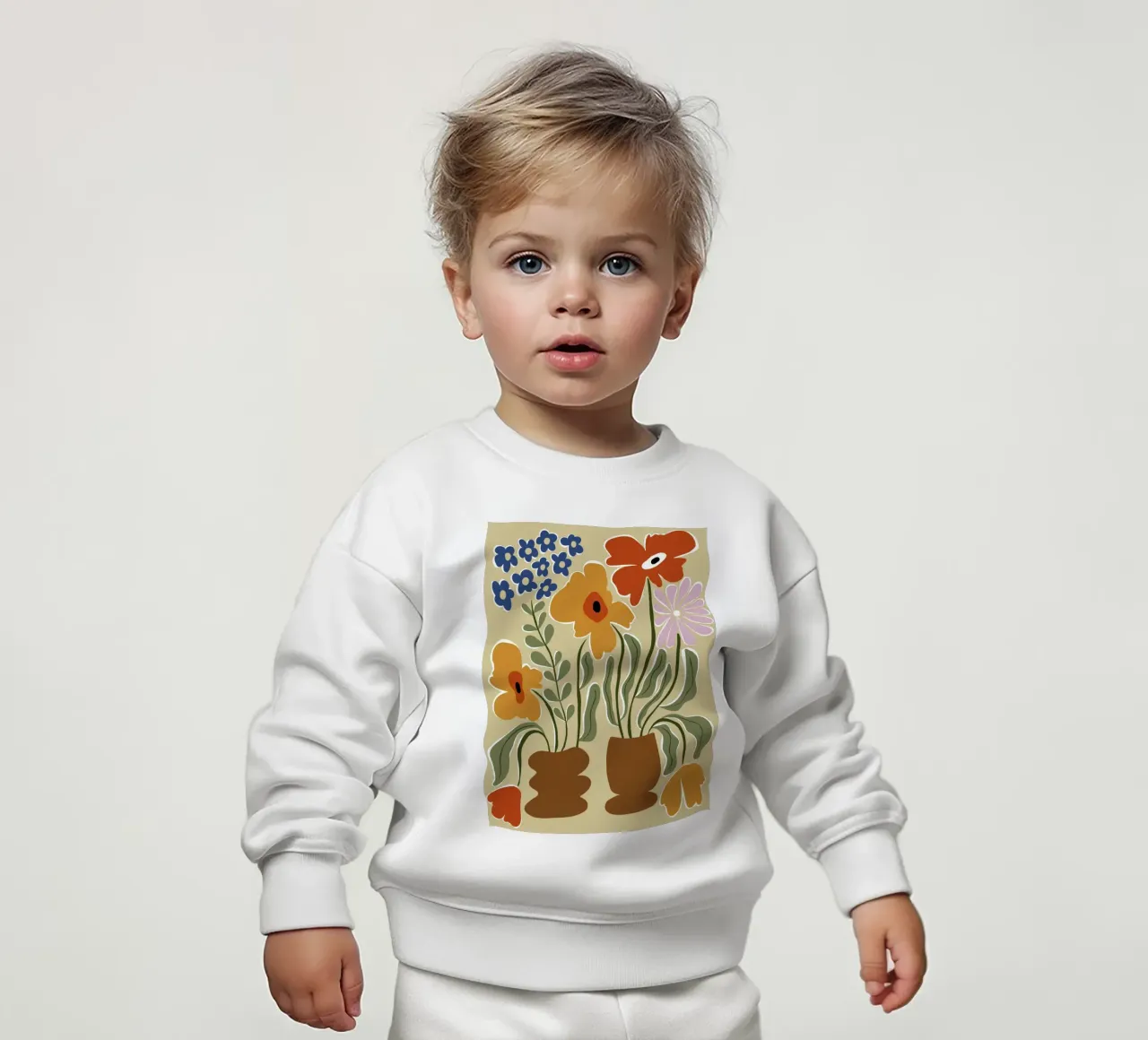 Klassieke kleurenbloei baby sweatshirt van Miho Art Studio