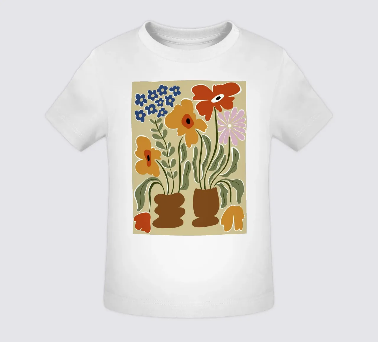 Colore classico in fiore maglietta neonato da Miho Art Studio