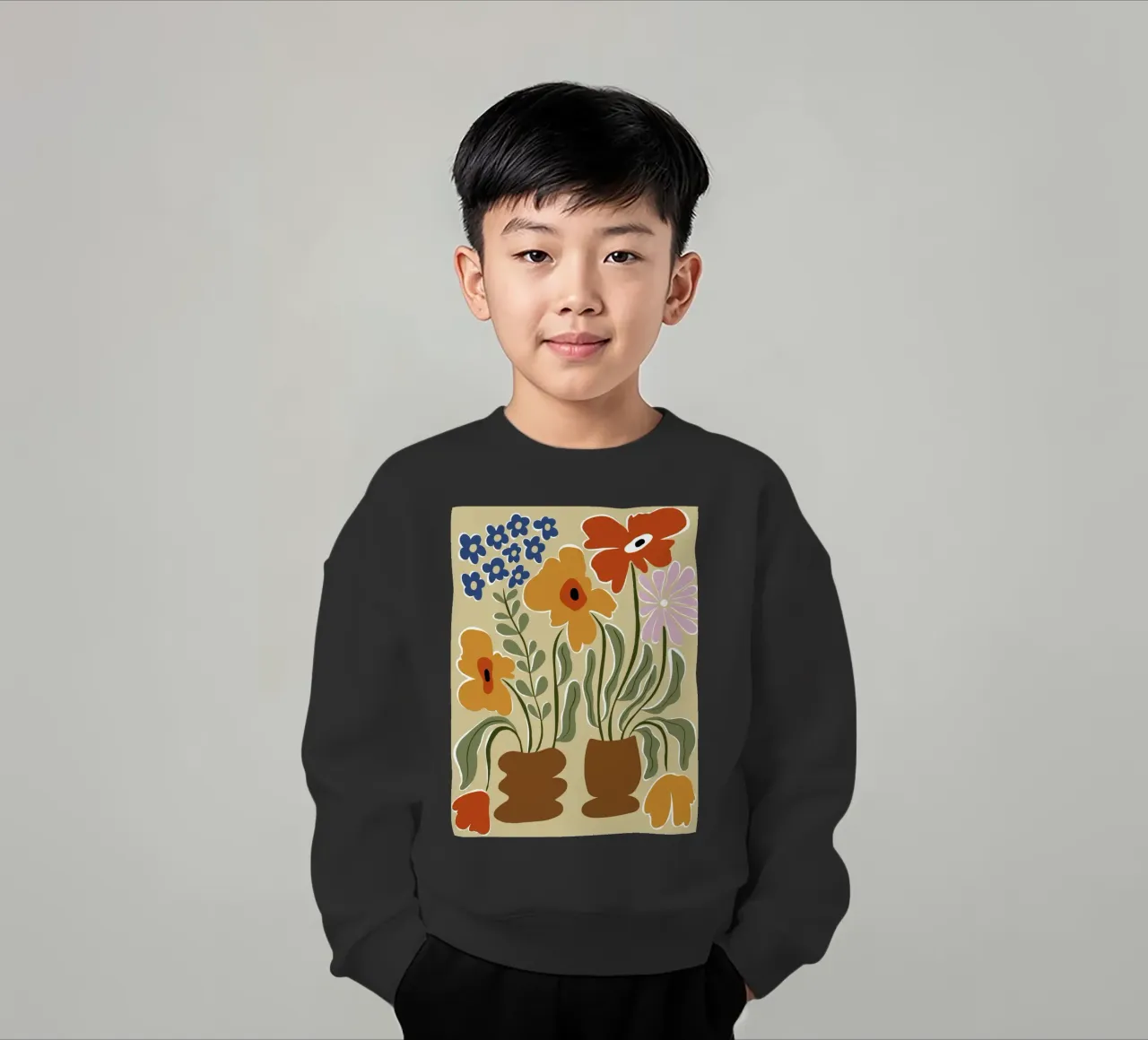 Colore classico in fiore felpa bambino da Miho Art Studio