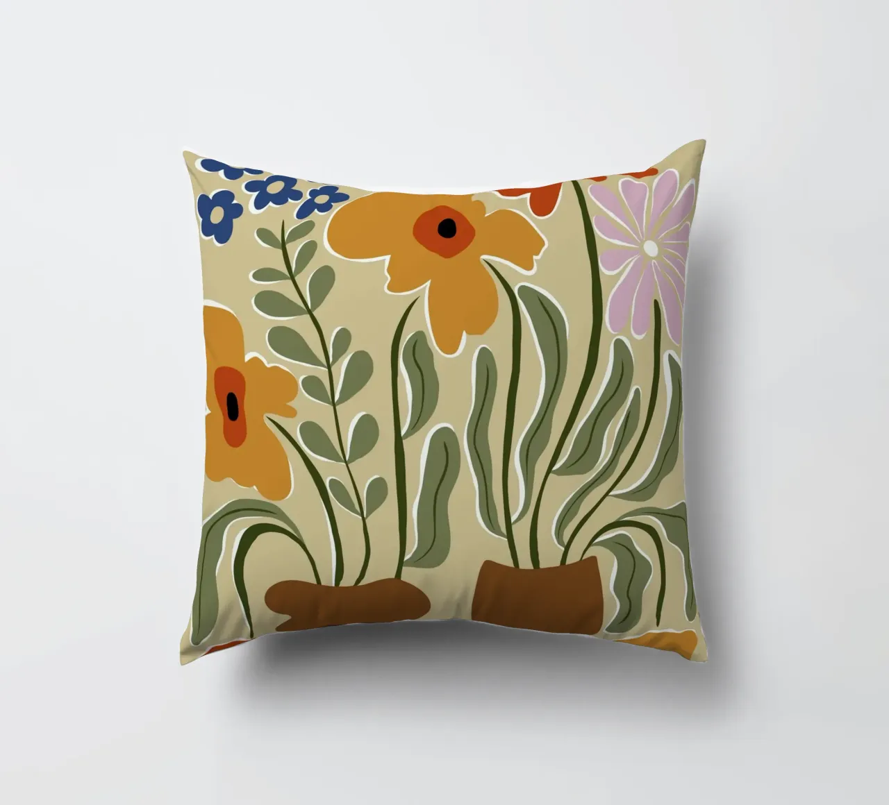 Colore classico in fiore cuscino da Miho Art Studio