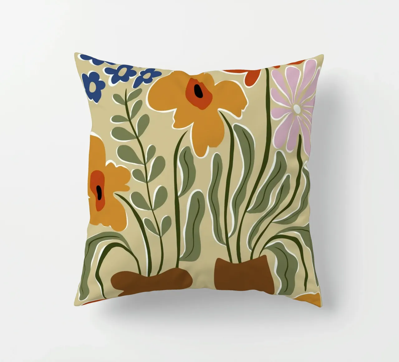 Colore classico in fiore cuscino da Miho Art Studio