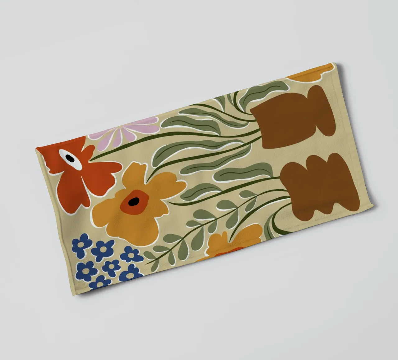 Colore classico in fiore asciugamano da bagno da Miho Art Studio