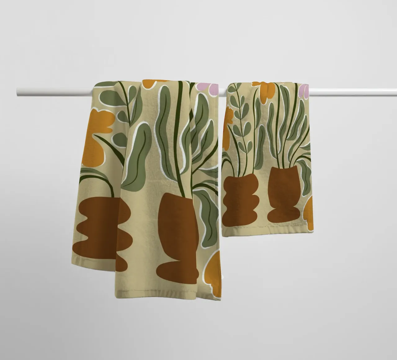 Colore classico in fiore asciugamano da bagno da Miho Art Studio