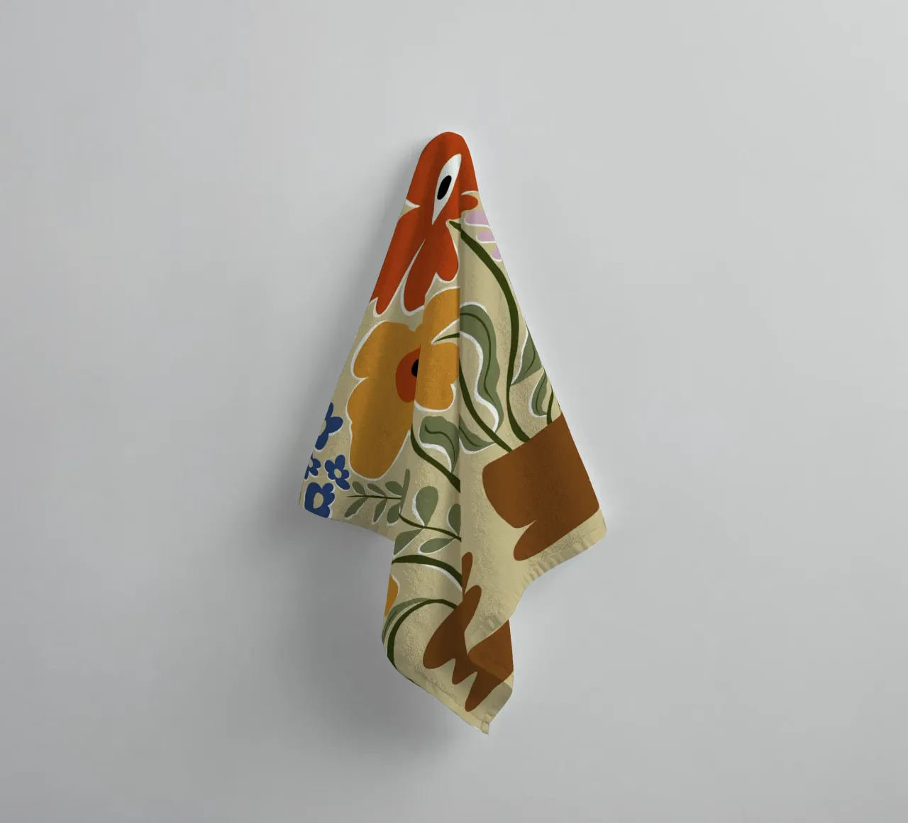 Colore classico in fiore asciugamano da bagno da Miho Art Studio