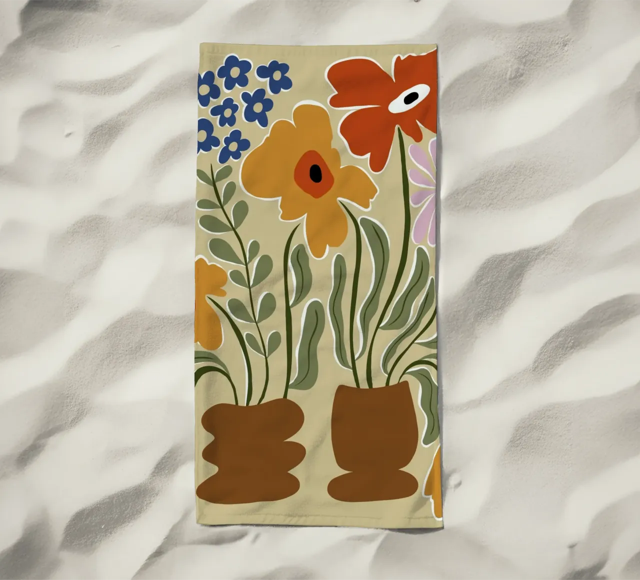 Colore classico in fiore telo mare da Miho Art Studio