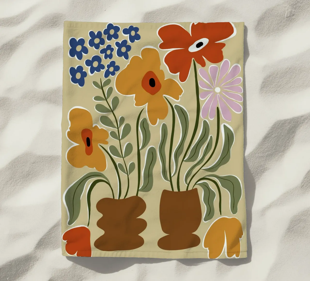 Colore classico in fiore telo mare da Miho Art Studio