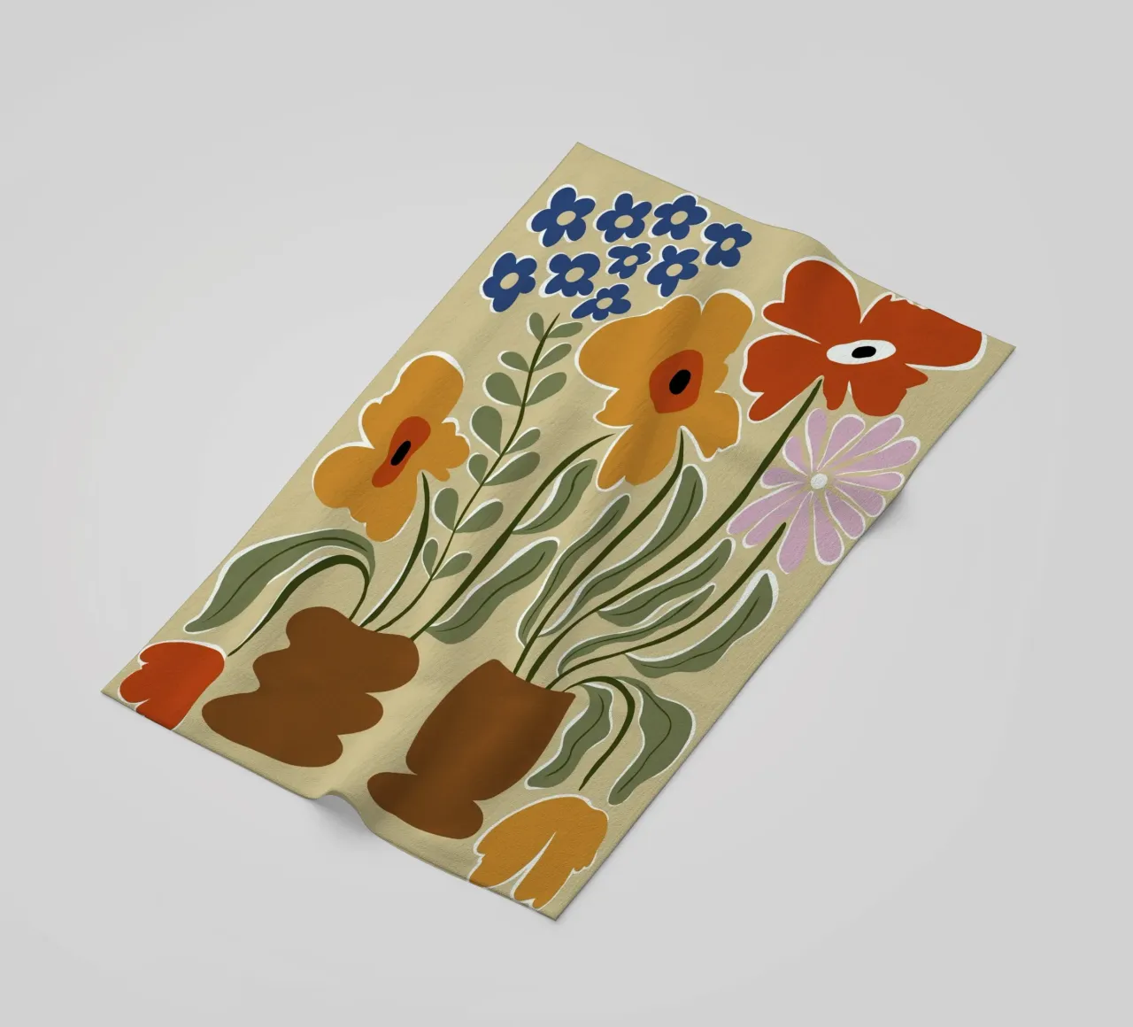 Colore classico in fiore telo mare da Miho Art Studio