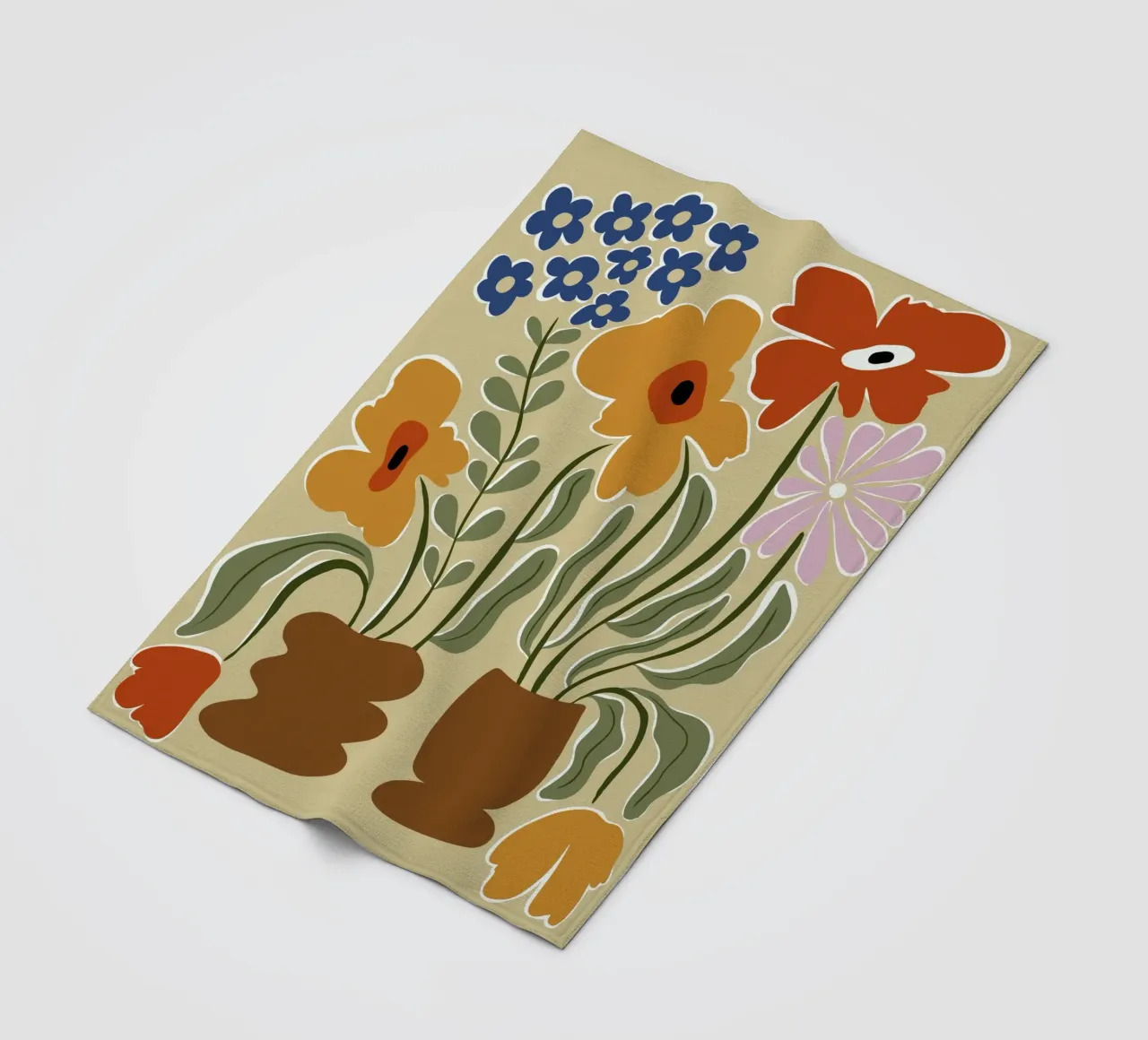 Colore classico in fiore coperta in pile da Miho Art Studio