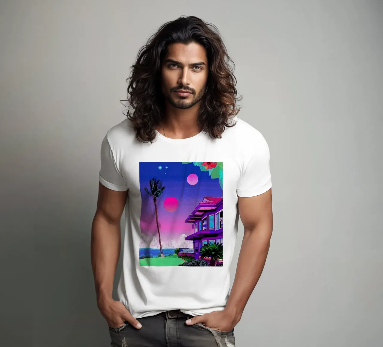 Palma di Hiroshi Nagai t-shirt da MarshArt