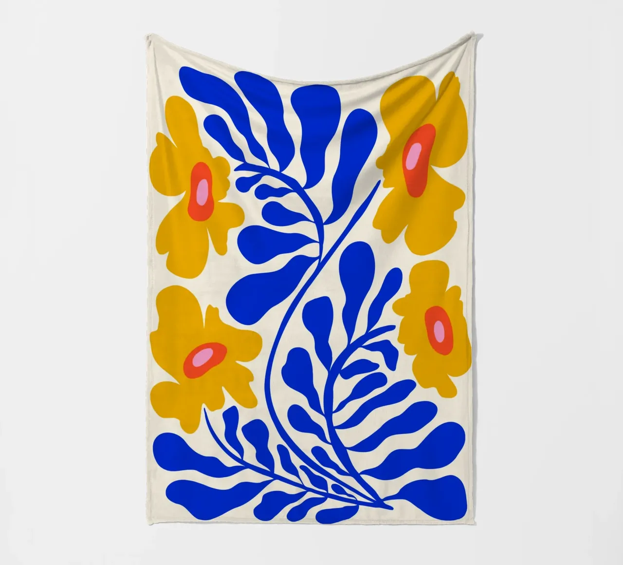 Saffier Zonneschijntuin fleecedeken van Miho Art Studio