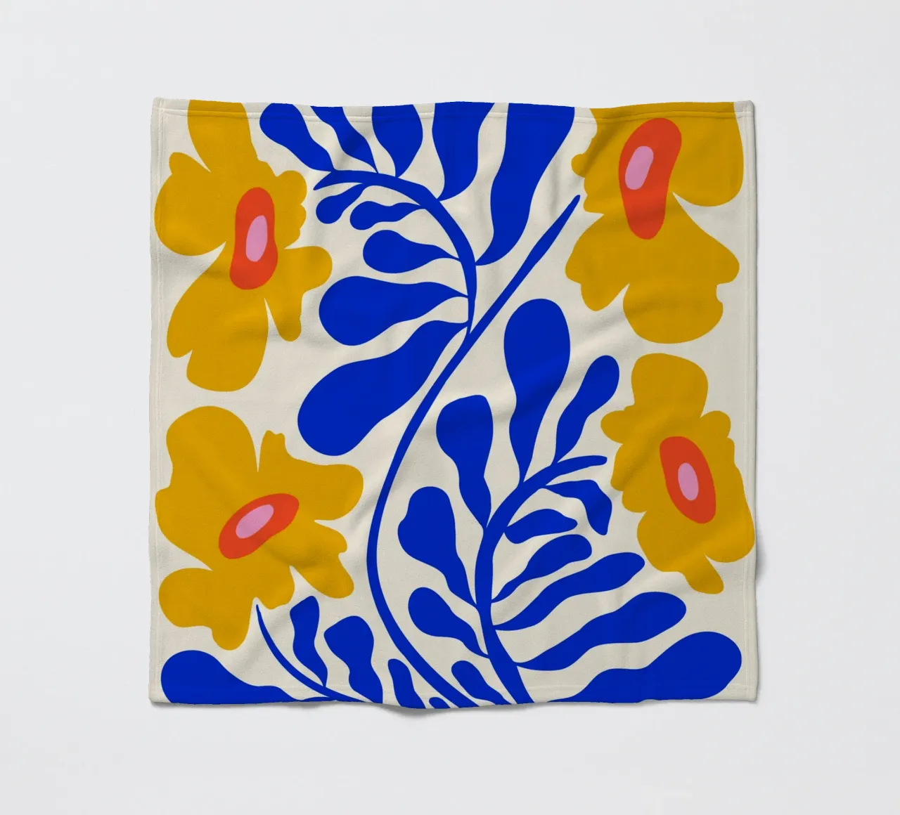 Saffier Zonneschijntuin fleecedeken van Miho Art Studio