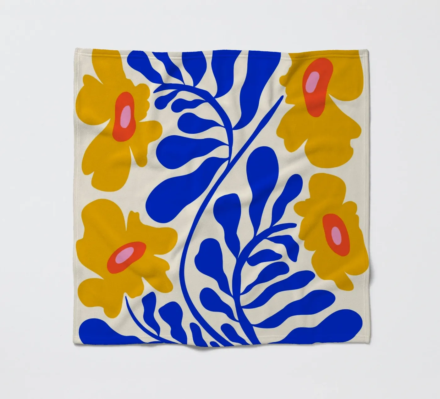 Saffier Zonneschijntuin fleecedeken van Miho Art Studio