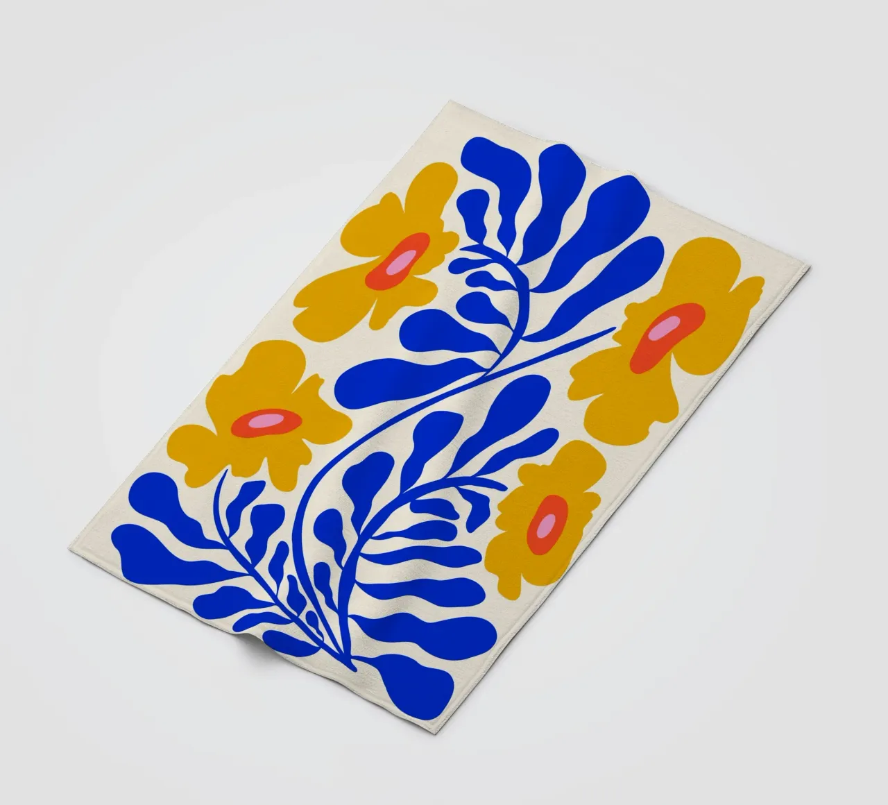 Saffier Zonneschijntuin fleecedeken van Miho Art Studio