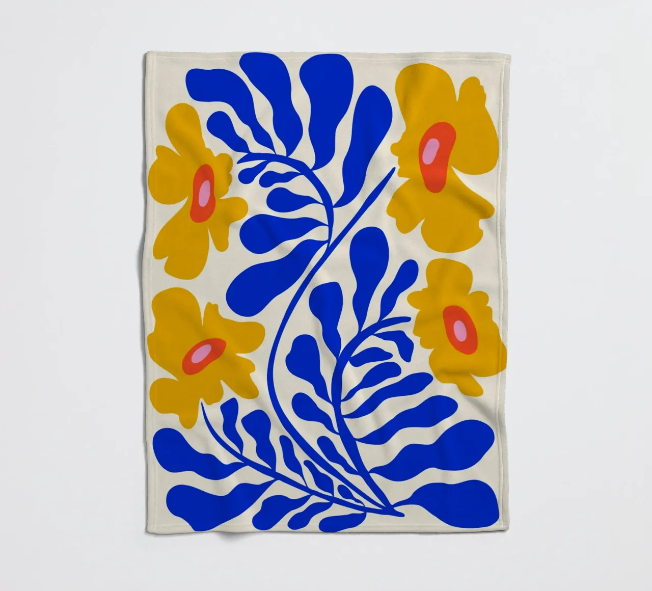 Saffier Zonneschijntuin fleecedeken van Miho Art Studio