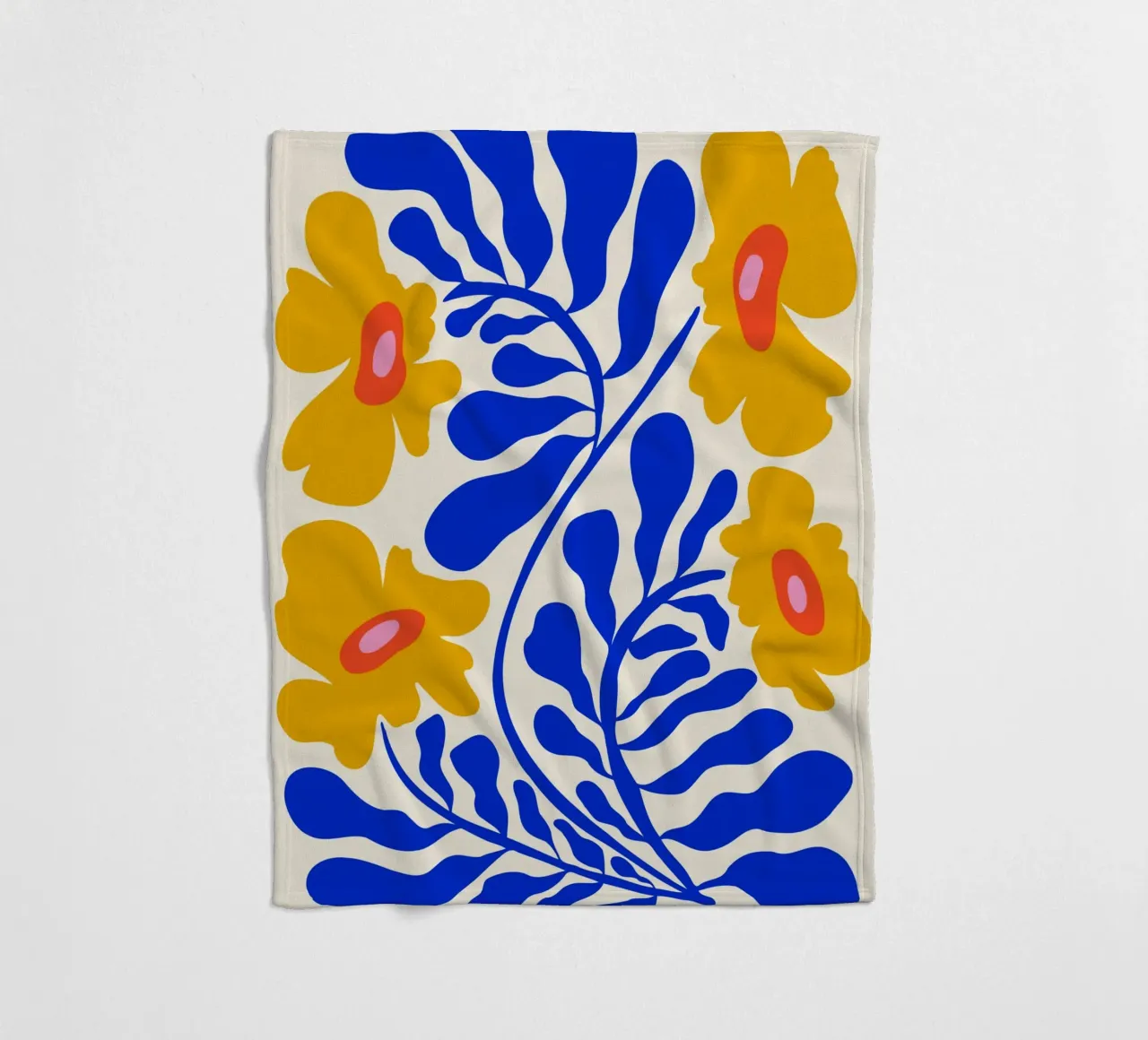 Saffier Zonneschijntuin fleecedeken van Miho Art Studio