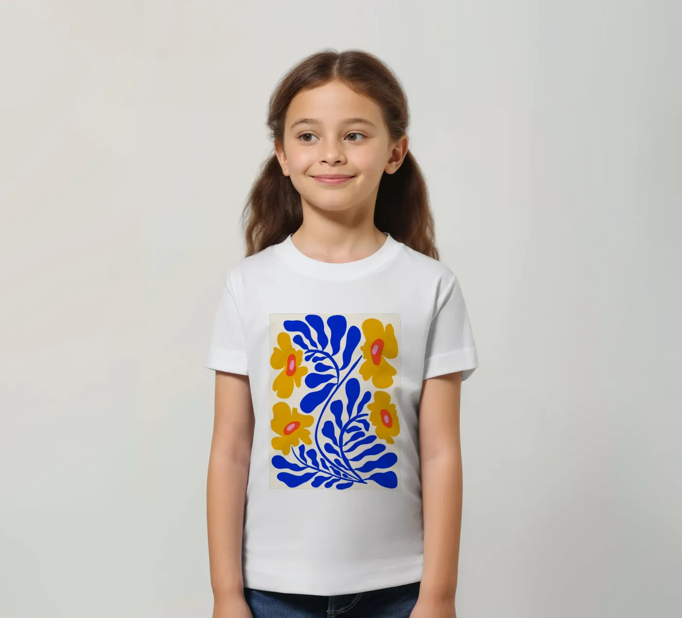 Saffier Zonneschijntuin kinder t-shirt van Miho Art Studio